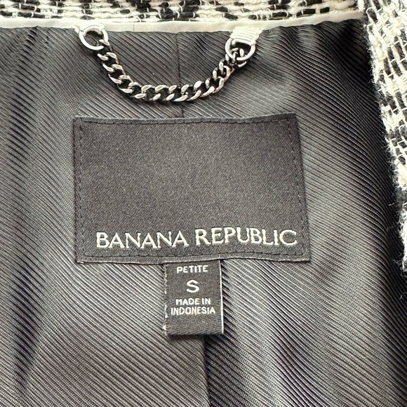 BANANA REPUBLIC Double Breasted Jacket Chevron Herringbone Corpcore Size Small - Picture 14 of 16
